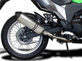 DELKEVIC Kawasaki KLE 300 Versys-X Full Exhaust System with 14" X-Oval Titanium & Carbon Silencer