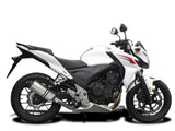 DELKEVIC Honda CB500 / CBR500R Full Exhaust System with 10" Titanium X-Oval Silencer
