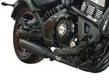 DELKEVIC Kawasaki Vulcan S EN650 (15/20) Full Exhaust System with Bull Nose Tip 16" Ceramic Coated Silencer