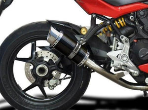 DELKEVIC Ducati Supersport 939 (17/20) De-Cat Slip-on Exhaust Mini 8" Carbon