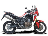 DELKEVIC Honda CRF1000L Africa Twin (16/19) Full 2-1 Exhaust System with Stubby 17" Tri-Oval Silencer – Accessories in the 2WheelsHero Motorcycle Aftermarket Accessories and Parts Online Shop