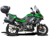 DELKEVIC Kawasaki Versys 1000 Full Exhaust System with 13.5" Titanium X-Oval Silencer