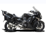 DELKEVIC Kawasaki GTR1400 / Concours 14 Full Dual Exhaust System 10" X-Oval Titanium – Accessories in the 2WheelsHero Motorcycle Aftermarket Accessories and Parts Online Shop