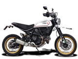 DELKEVIC Ducati Scrambler Desert Sled Slip-on Exhaust 13.5" X-Oval Titanium