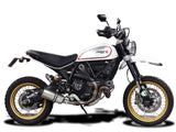 DELKEVIC Ducati Scrambler Desert Sled Slip-on Exhaust 10" X-Oval Titanium