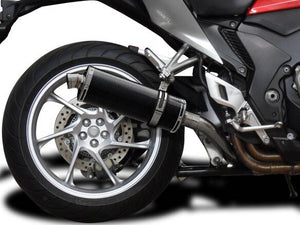 DELKEVIC Honda VFR1200F Interceptor Slip-on Exhaust Stubby 14" Carbon