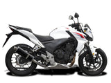 DELKEVIC Honda CB500 / CBR500R Full Exhaust System with Stubby 14" Carbon Silencer