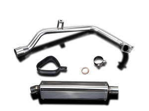 DELKEVIC Honda CB125F (15/18) Full Exhaust System with Stubby 17" Tri-Oval Silencer