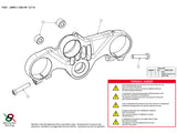 PSB1 - BONAMICI RACING BMW S1000RR (15/18) Triple Clamps Top Plate (street)