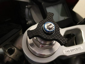 RF1901X - DUCABIKE Ducati Monster / Multistrada Carbon Fork Spring Preload Adjusters (19 mm)