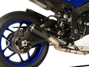 HP CORSE Yamaha YZF-R1 (15/17) Slip-on Exhaust "GP-07 Black" (racing; with wire mesh)